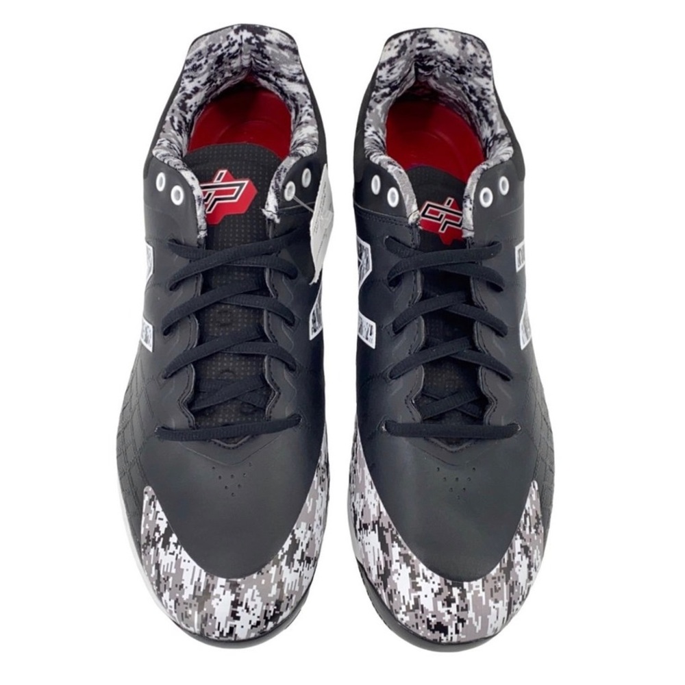 New Balance Pedroia TPU Mens Molded Baseball Cleats - Black/Digital Camo - Picture 2 of 9